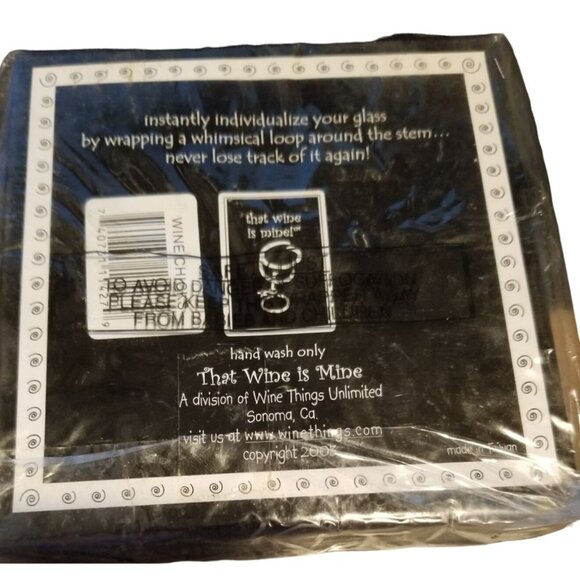 That Wine is Mine  Wine Chicks 6-Piece Markers Charms Tags Glasses Wine Charm - Picture 2 of 5